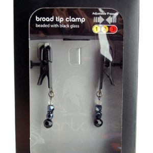 CLAMP BLACK BROAD TIP W/BEADS