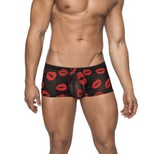 MINI SHORT SHEER LIPS BLACK LARGE