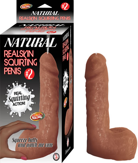 2842squirtingrealskin2browndildowpkg
