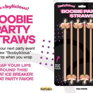 BOOBIE STRAWS FLESH 6PK