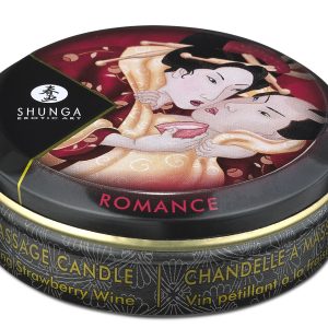 MINI MASSAGE CANDLE ROMANCE/ SPARKLING STRAWBERRY WINE 1 OZ