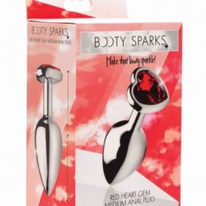 BOOTY SPARKS RED HEART GEM MEDIUM ANAL PLUG