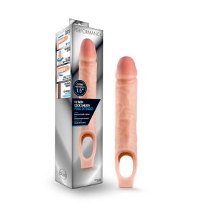 PERFORMANCE 10IN COCK SHEATH PENIS EXTENDER VANILLA