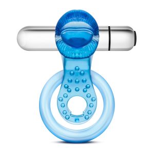 STAY HARD 10 FUNCTION VIBRATING TONGUE RING BLUE