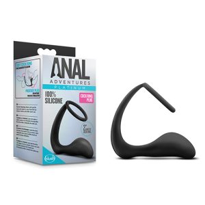 ANAL ADVENTURES PLATINUM COCK RING PLUG BLACK