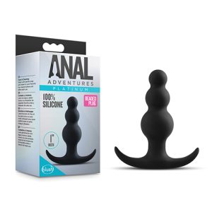 ANAL ADVENTURES PLATINUM BEADED PLUG BLACK