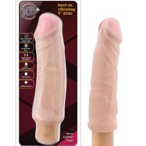 X5 9IN HARD ON VIB DILDO NATURAL