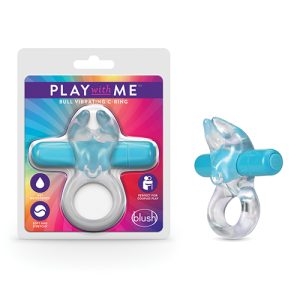PLAY WITH ME BULL VIBRATING C-RING BLUE