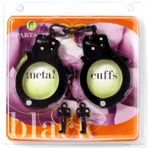 BLACK SINGLE LOCK HANDCUFFS