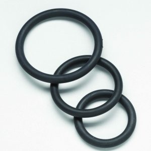 NITRILE COCK RING SET-BLACK