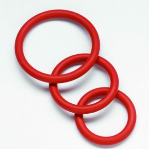 NITRILE COCK RING SET-RED