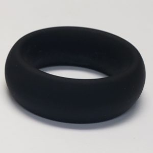 WIDE SILICONE DONUT RING BLACK 1.5 "