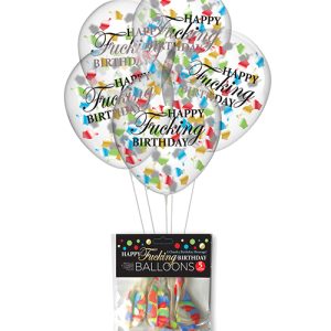 HAPPY F*ING BIRTHDAY CONFETTI BALLOONS