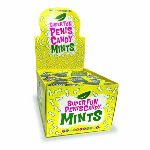 SUPER FUN PENIS MINTS 5PC BAGS DISPLAY OF 100 BAGS