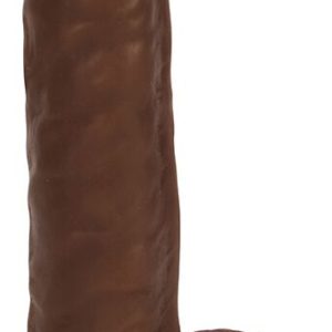 THINZ SLIM DONG 8IN W/ BALLS CHOCOLATE