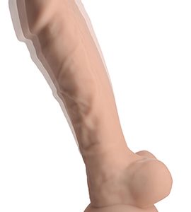 FLESHSTIXXX 8IN VIBRATING DILDO W/ BALLS LIGHT
