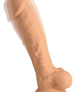 FLESHSTIXXX 8IN VIBRATING DILDO W/ BALLS MEDIUM