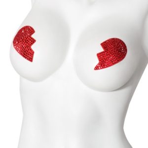 PASTIES BROKEN HEARTS RED