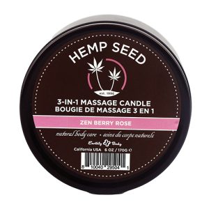 HEMP SEED 3-IN-1 CANDLE ZEN BERRY ROSE 6OZ