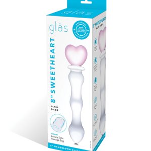 GLAS 8 SWEETHEART GLASS DILDO "