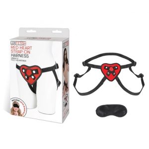 LUX FETISH RED HEART STRAP ON HARNESS