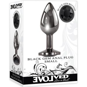 EVOLVED GEM BLACK ANAL PLUG SMALL