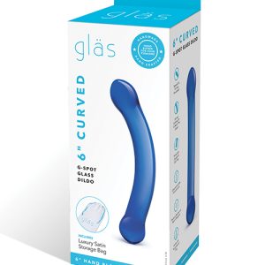 GLAS 6 CURVED GLASS G-SPOT DILDO "