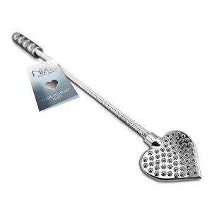 NIXIE STAINLESS STEEL RIDING CROP HEART