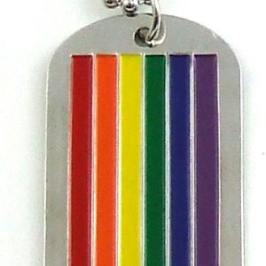 RAINBOW MILITARY I.D. TAG NECKLACE