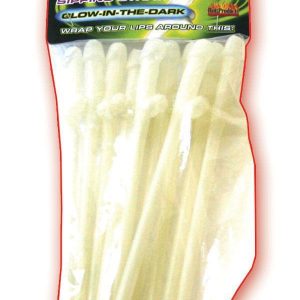 PARTY PECKER SIPPING STRAWS-GLOW-10PK