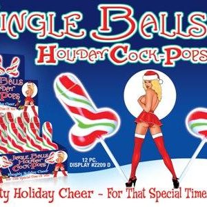 JINGLE BALLS HOLIDAY COCK POPS 12PC DISPLAY
