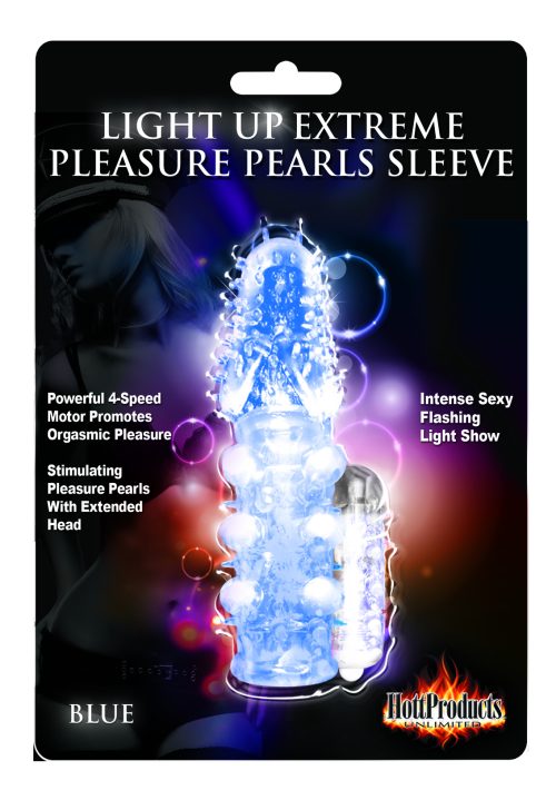 HO2786lightupvibratingpleasuresleeveblue