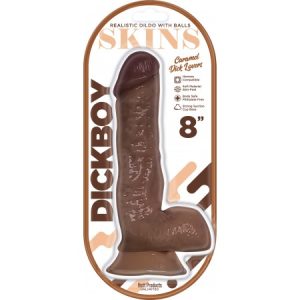 DICKBOY SKINS DILDO CARAMEL LOVERS 8IN