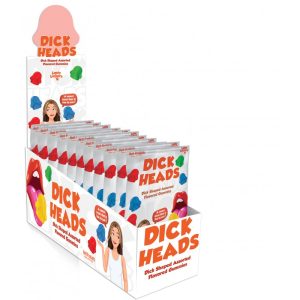 DICK HEADS PENIS SHAPED GUMMIES 12 PC DISPLAY