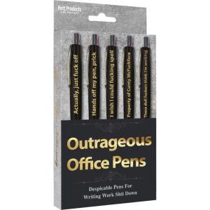 OUTRAGEOUS OFFICE PENS ASST SAYINGS 5 PK
