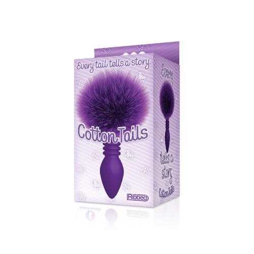 IB2687cottontailstailribbedbuttplugpurple