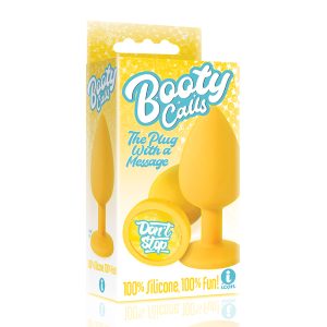 THE 9'S BOOTY CALL BUTT PLUG YELLOW DON'T STOP
