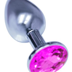 9'S SILVER STARTER BEJEWELED STAINLESS STEEL PLUG