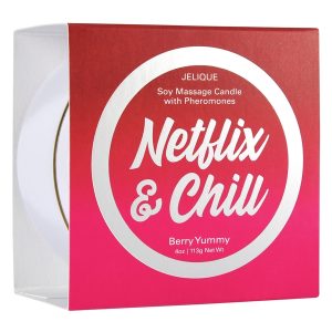 MASSAGE CANDLE W/ PHEROMONES NETFLIX & CHILL BERRY YUMMY 4OZ