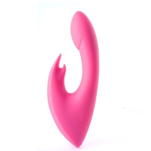 LEAH RECHARGEABLE SILICONE RABBIT MASSAGER NEON PINK
