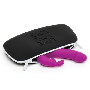 HAPPY RABBIT LOVE MEDIUM BLACK SILICONE STORAGE BAG