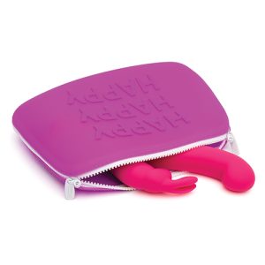 HAPPY RABBIT HAPPY LARGE PURPLE SILICONE ZIP STORAGE BAG