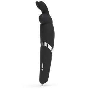 HAPPY RABBIT RECHARGEABLE WAND VIBRATOR BLACK