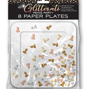 GLITTERATI PENIS PARTY PLATES