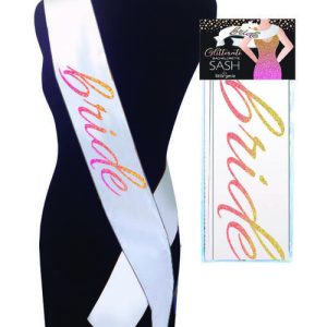 GLITTERATI BRIDE SASH