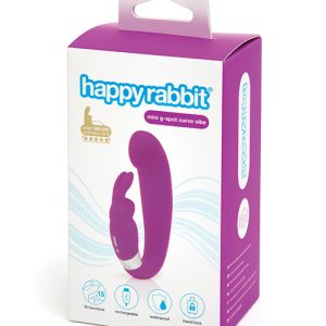 HAPPY RABBIT G-SPOT CLITORAL CURVE VIBRATOR PURPLE