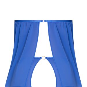 SASSY CUPLESS BABYDOLL & PANTY SET COBALT 2XL