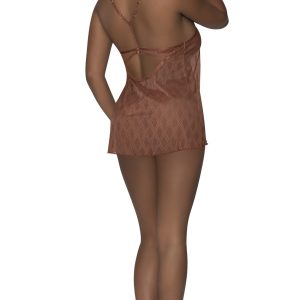(WD)CARAMEL KISS BABYDOLL & TH SET CARAMEL L/XL