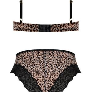PURRFECT HALF CUP TEDDY W/ SPLIT CROTCH LEOPARD 2XL