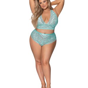 (WD)SEABREEZE STRAPPY BACK CAM SHORT SET TURQUOISE 2XL